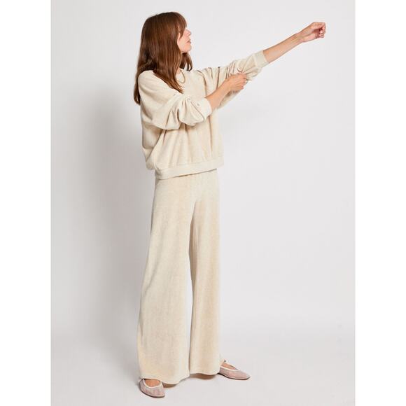 Suzie kondi samos sweater In velour wheat XS lounge slub Raglan NWOT (flaw) - Picture 1 of 7